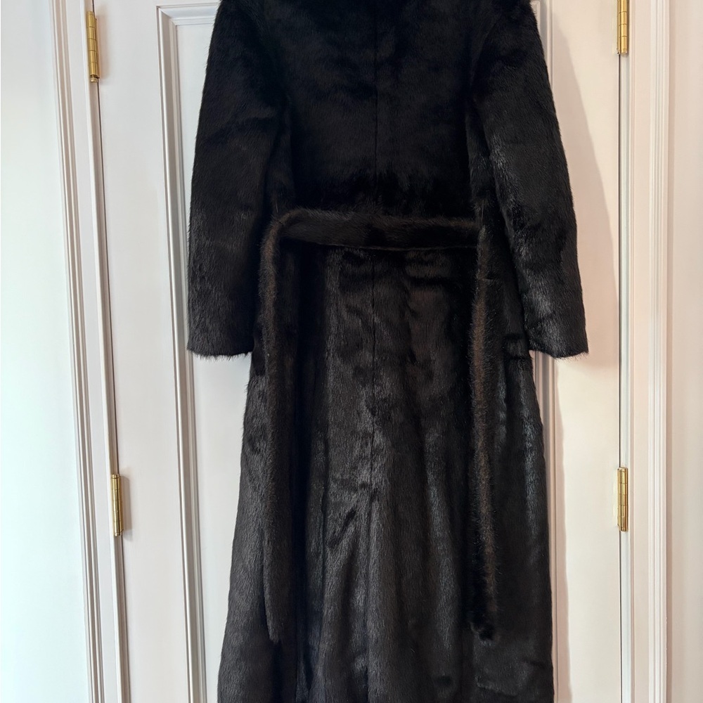 Frankie Shop Dark Brown Faux Fur Coat - Picture 9 of 9